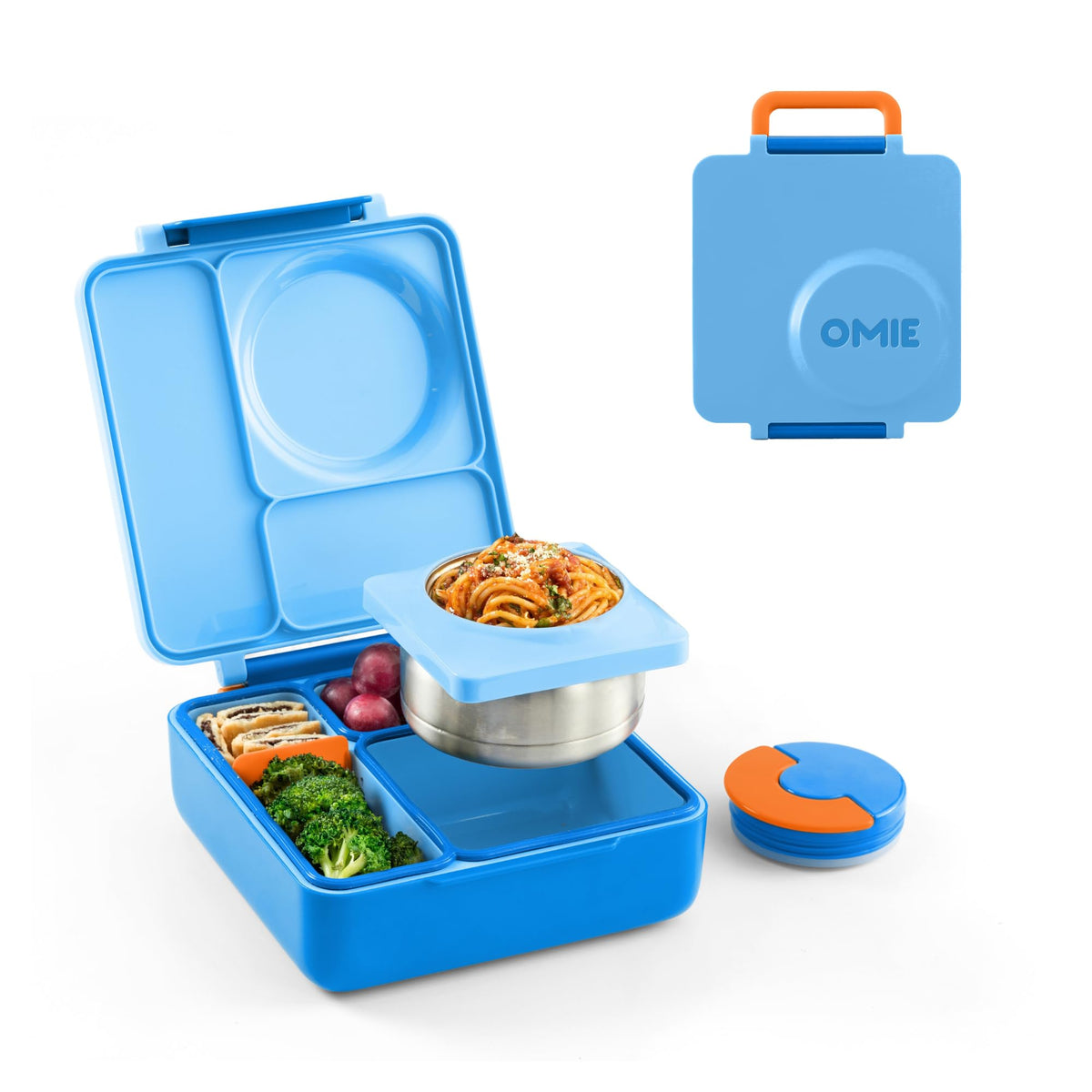 Omie OmieBox Kids Insulated Leakproof Bento Lunch Box with Food Jar (Meadow)