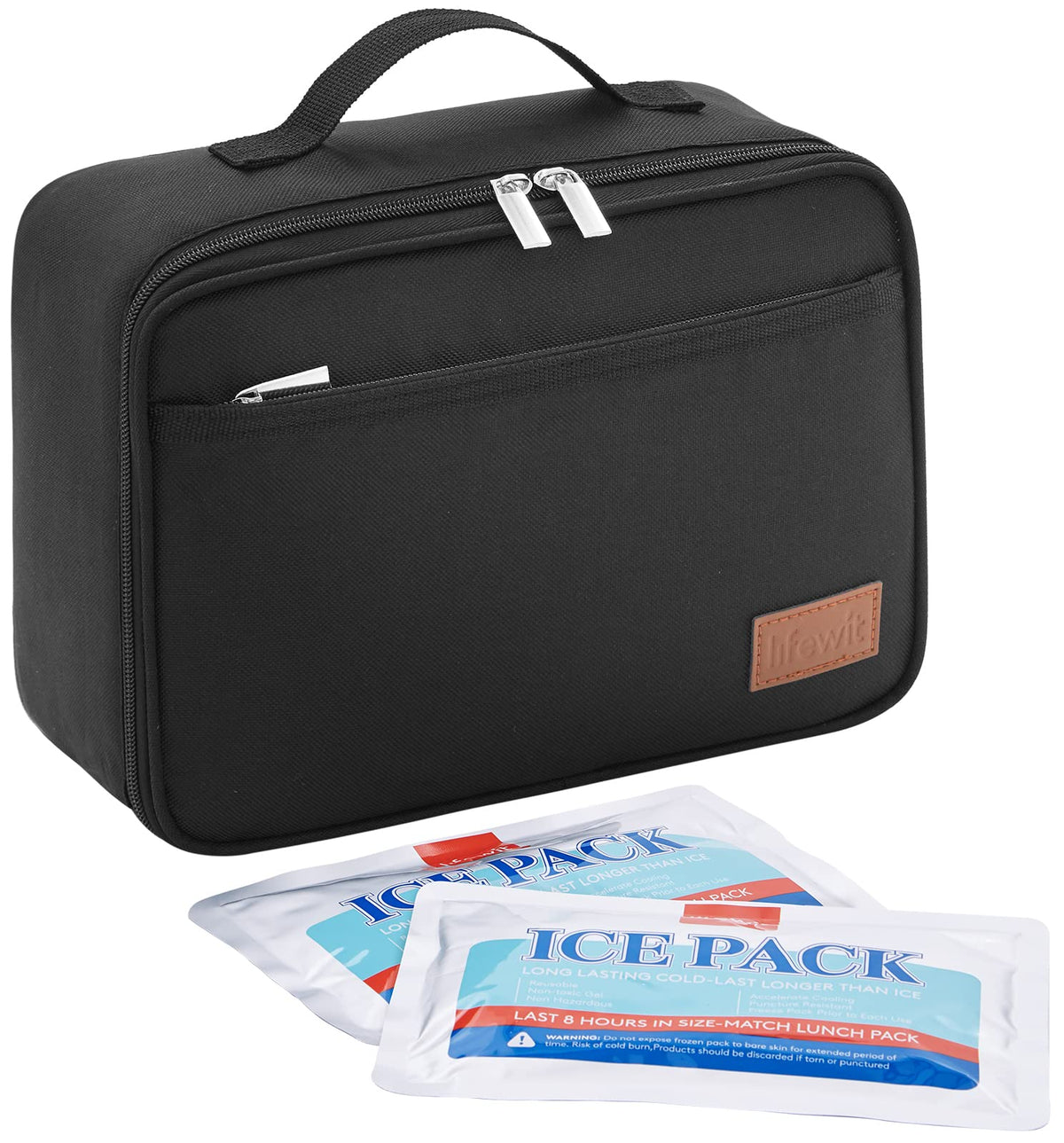 Lifewit Freezable Lunch Box, Insulated Reusable Lunch Bag with 2 Ice Packs