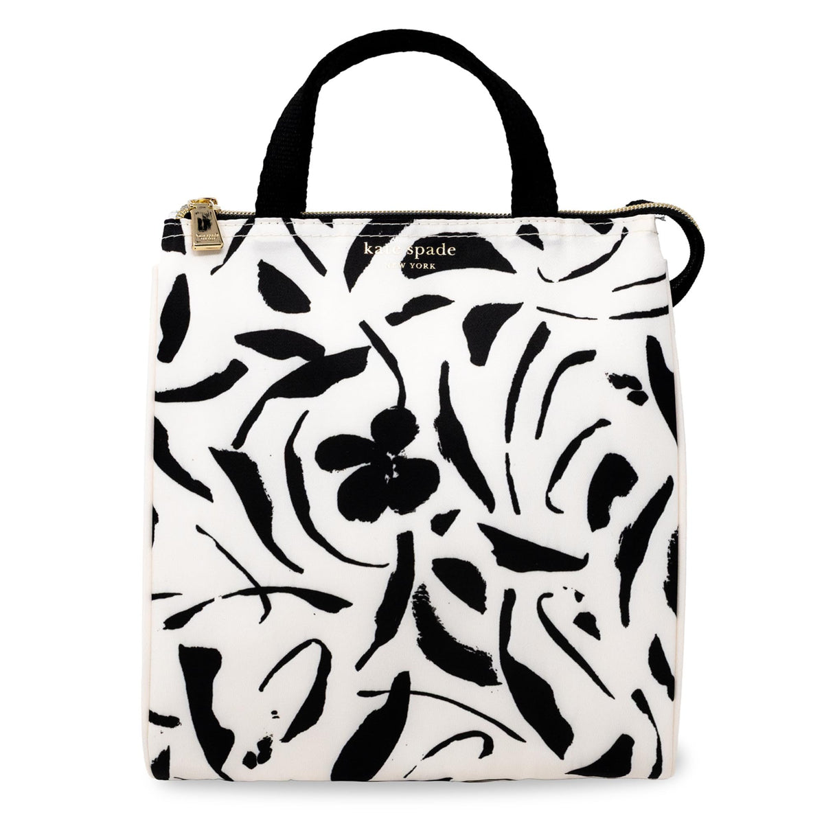 Kate Spade New York, Portable Soft Cooler Lunch Bag with Silver Insulated Interior Lining and Storage Pocket, Joy Dot