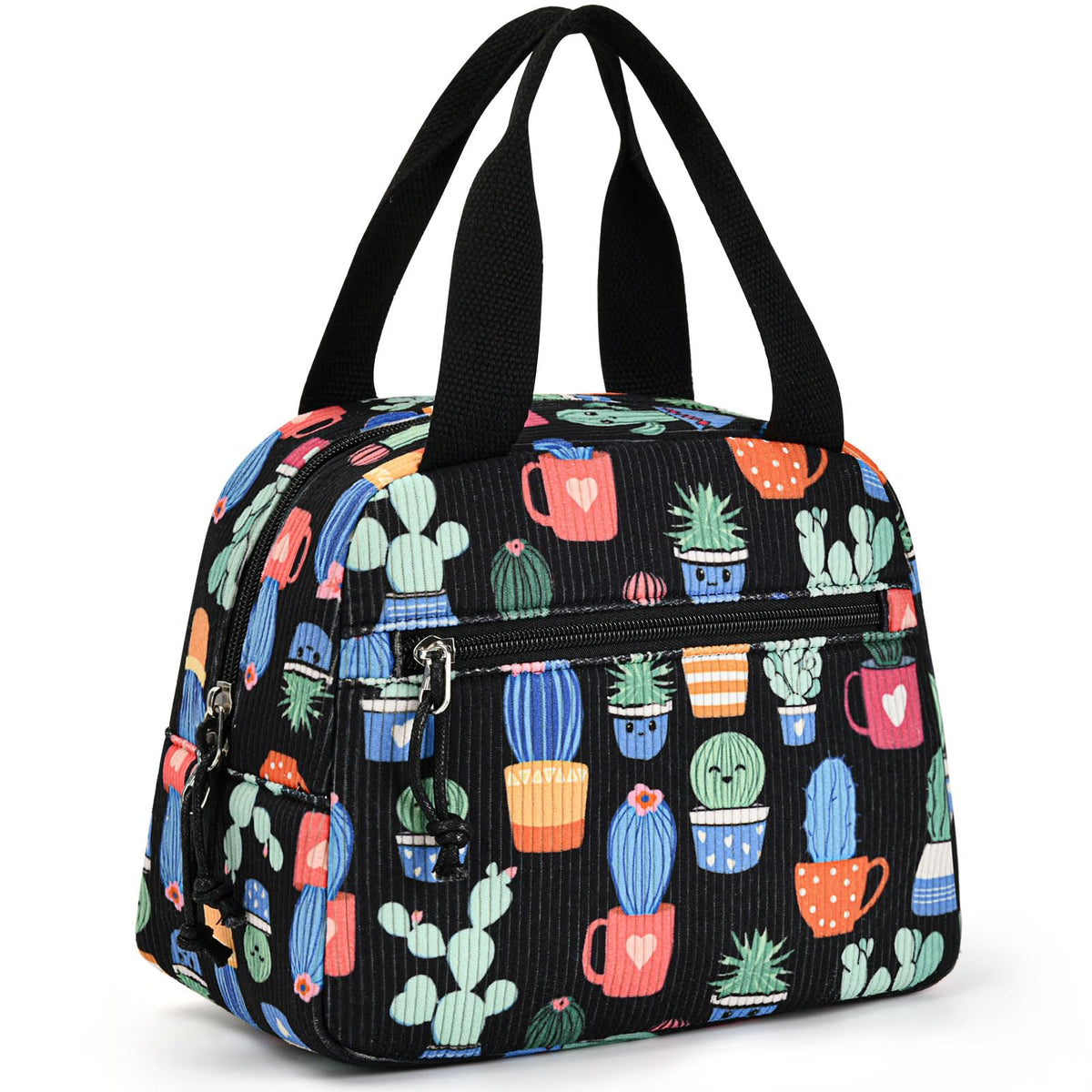 Lunch Bag for Women Men, Corduroy Small Insulated Lunch Box