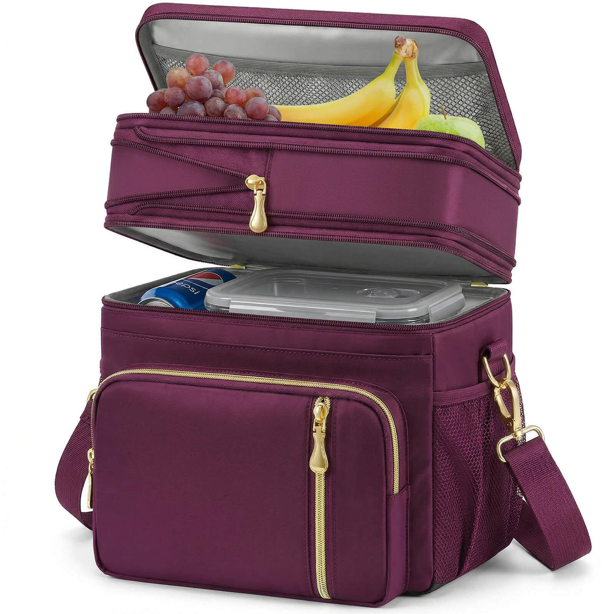 MIYCOO Lunch Bag & Lunch Box for Men Women, Double Deck & Leakproof