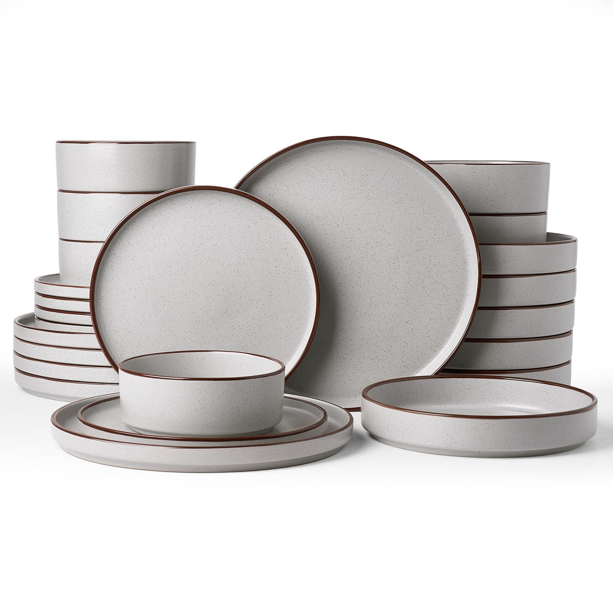 Famiware Nebula Ridge 12-Piece Stoneware Dinnerware Set, Multi-color