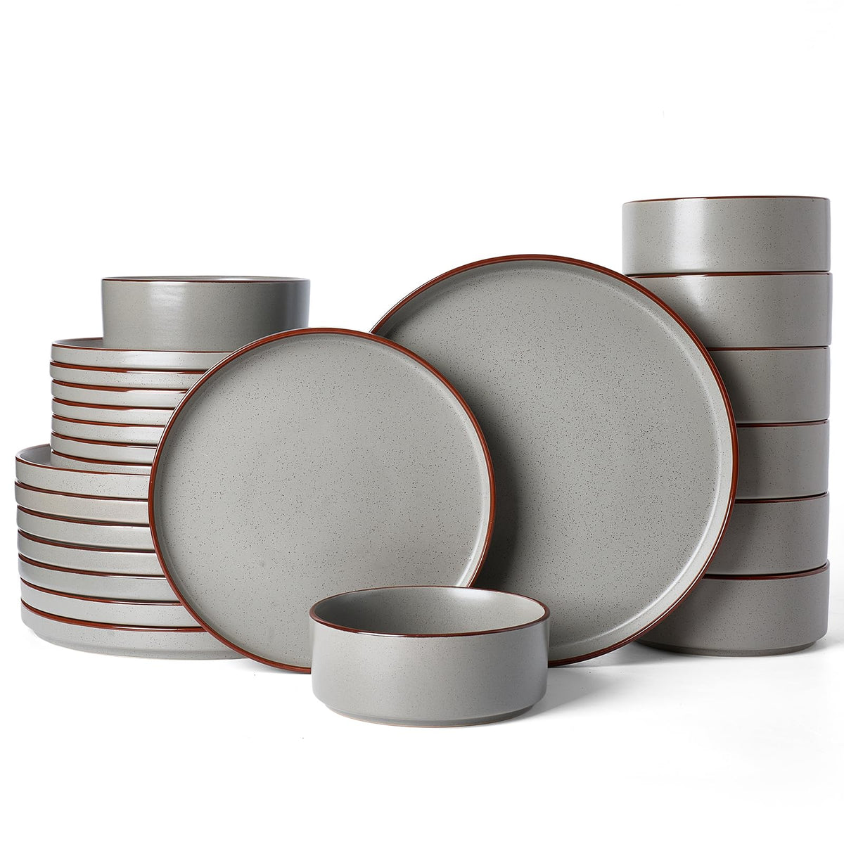 Famiware Nebula Ridge 12-Piece Stoneware Dinnerware Set, Multi-color