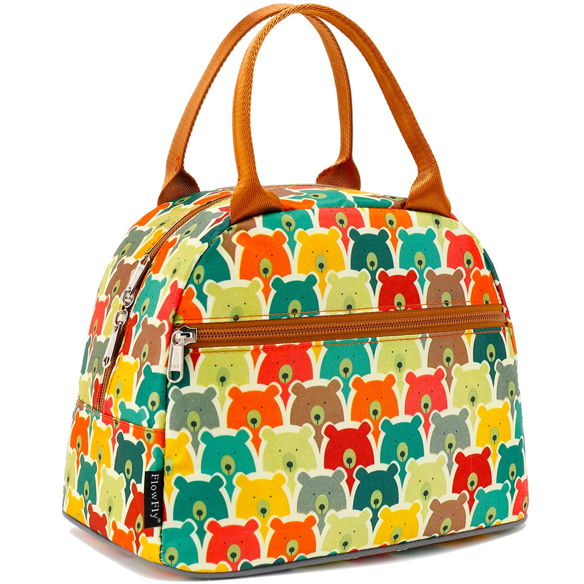 FlowFly Insulated Lunch Cooler Bag - Tote Bag Organizer for Women/Men, Black