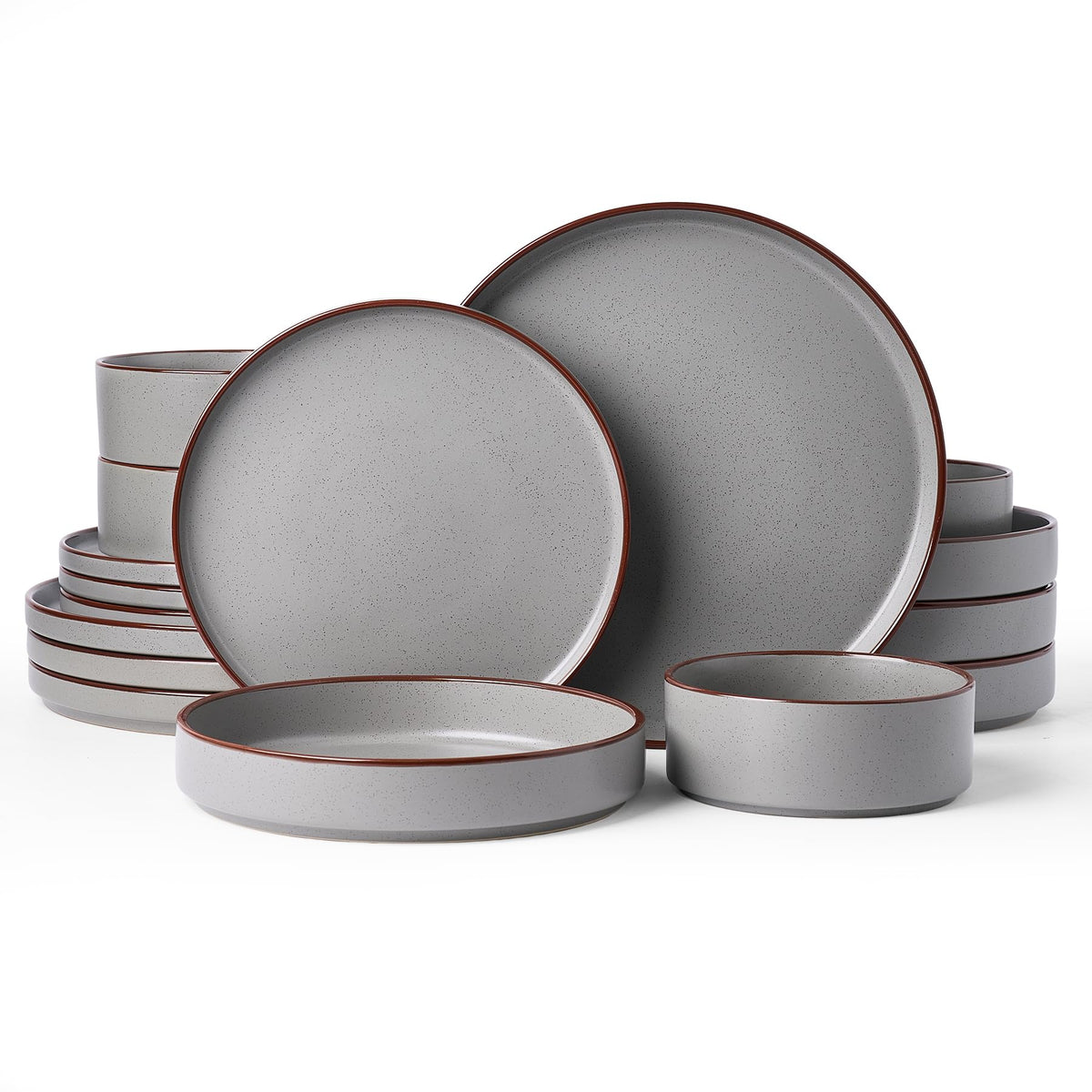 Famiware Nebula Ridge 12-Piece Stoneware Dinnerware Set, Multi-color