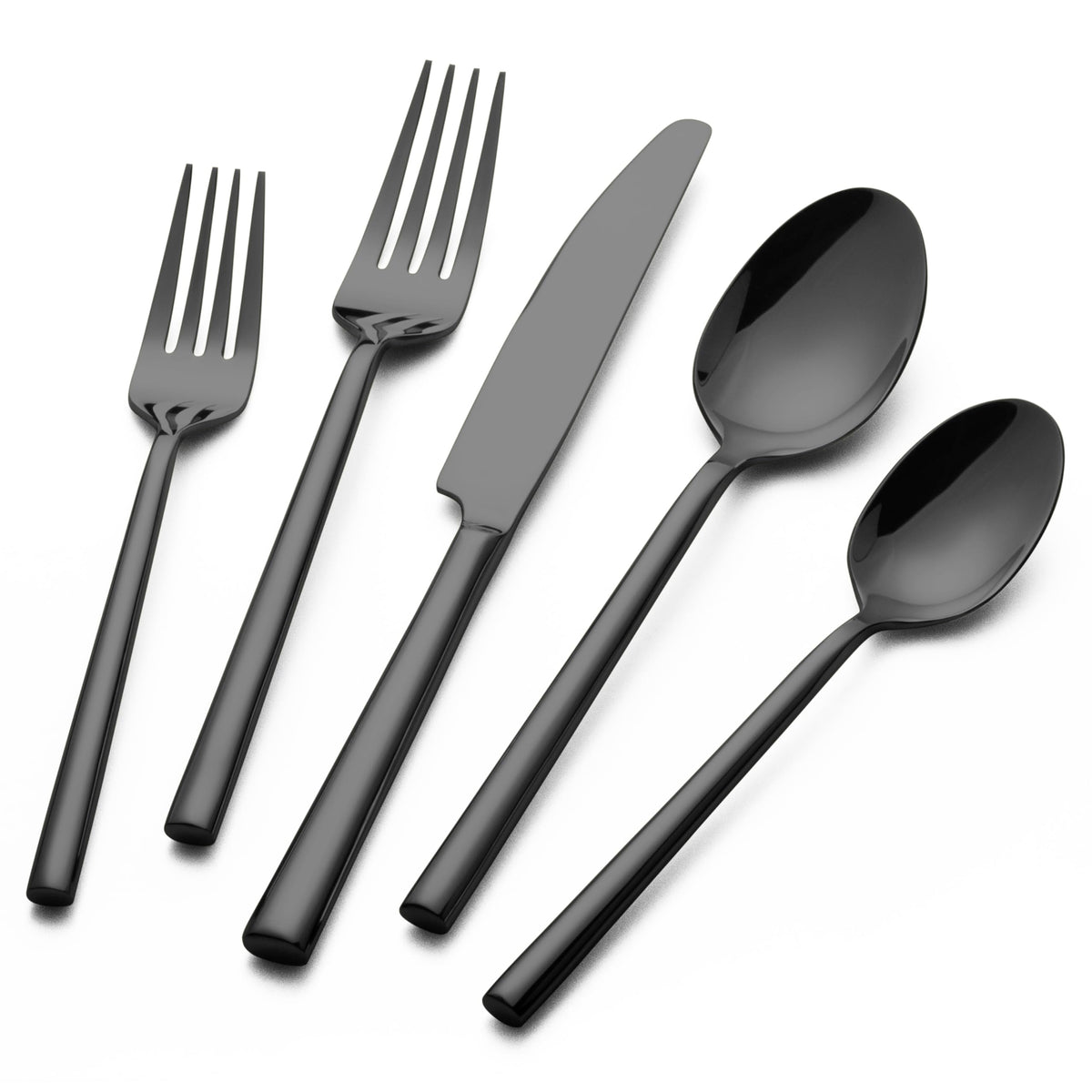 Alata Potter Champagne Gold 20-Piece Forged Silverware Set, Service for 4, Stainless Steel Flatware Set, Modern Design with Mirror Finish, Ideal for Home, Kitchen, Party, Camping