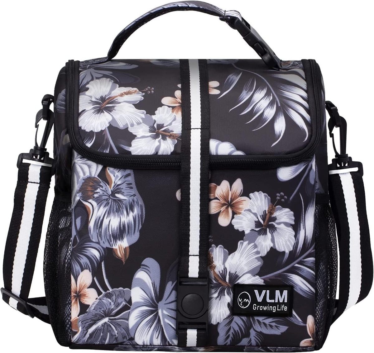 VLM Lunch Box for Women, Insulated Lunch Bag Women, Cute Floral Lunch Tote