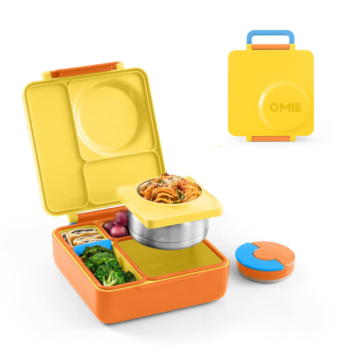 Omie OmieBox Kids Insulated Leakproof Bento Lunch Box with Food Jar (Meadow)