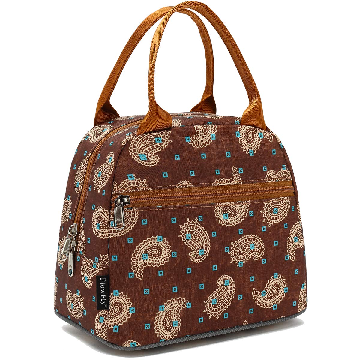 FlowFly Insulated Lunch Cooler Bag - Tote Bag Organizer for Women/Men, Black