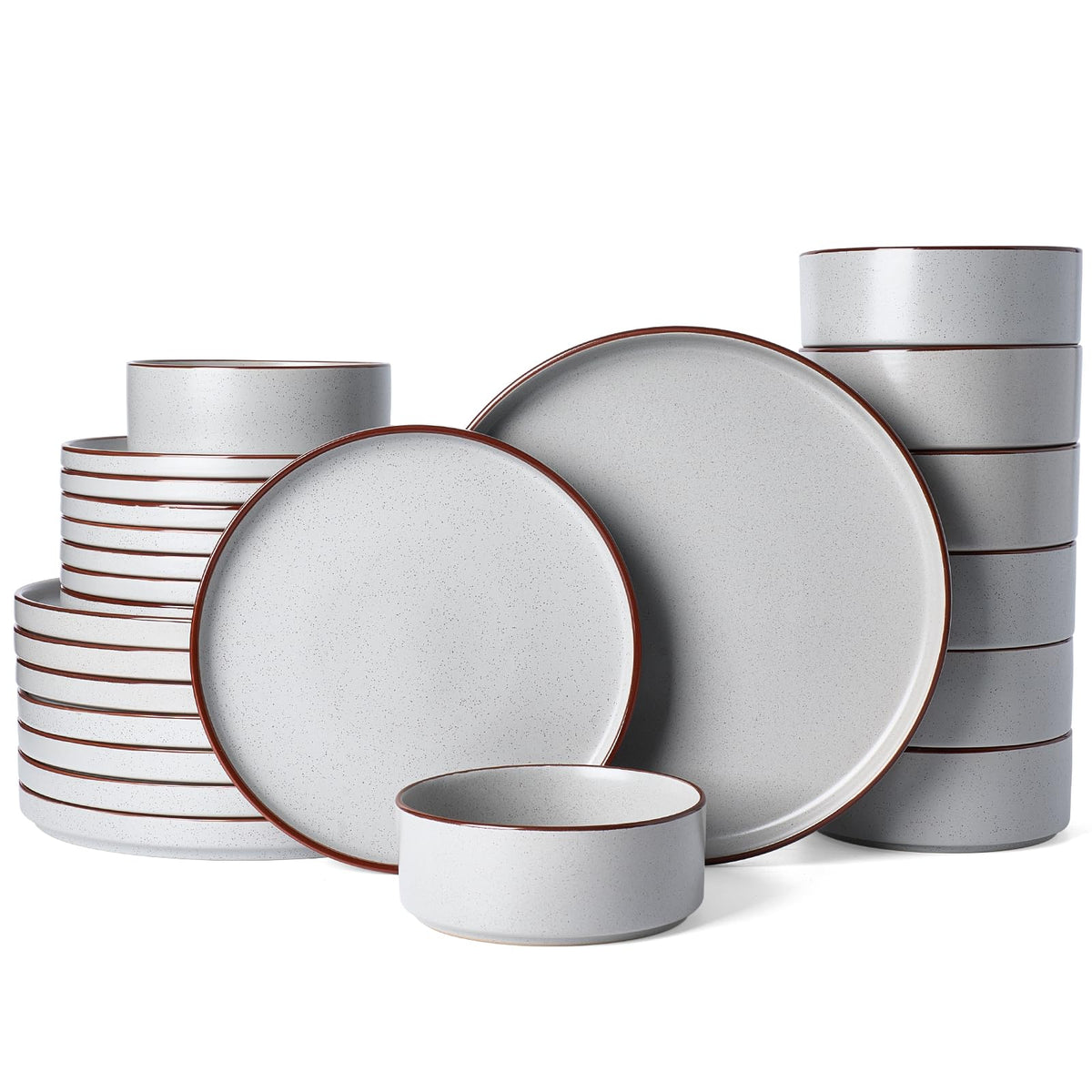 Famiware Nebula Ridge 12-Piece Stoneware Dinnerware Set, Multi-color