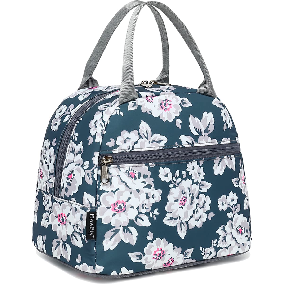 FlowFly Insulated Lunch Cooler Bag - Tote Bag Organizer for Women/Men, Black