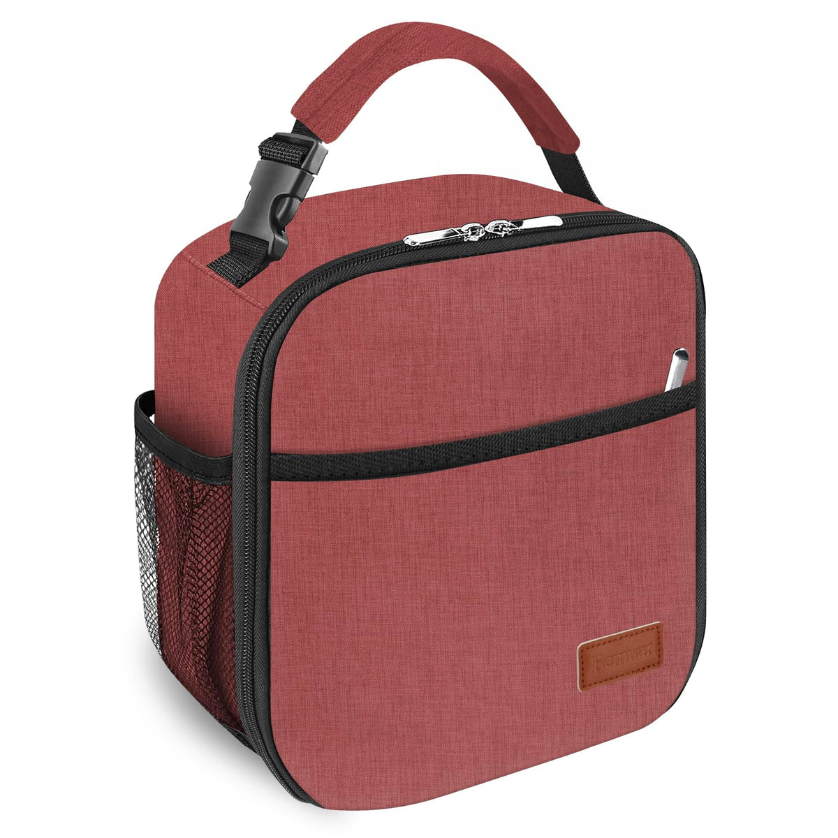 Femuar Lunch Box for Men Women Adults, Small Lunchbox for Work Picnic - Reusable Lunch bag Portable Lunch tote, Black