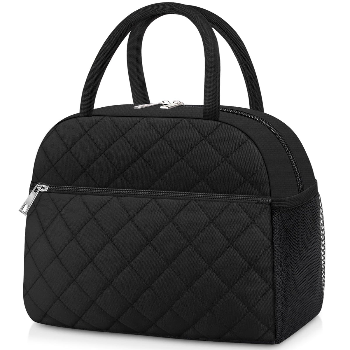 KUBYA Lunch Box for Women, Cute Strawberry Corduroy Insulated Lunch Bag Women Reusable Work Leakproof Simple Adults Large Lunch Boxes Tote Bag Men Cooler Bag