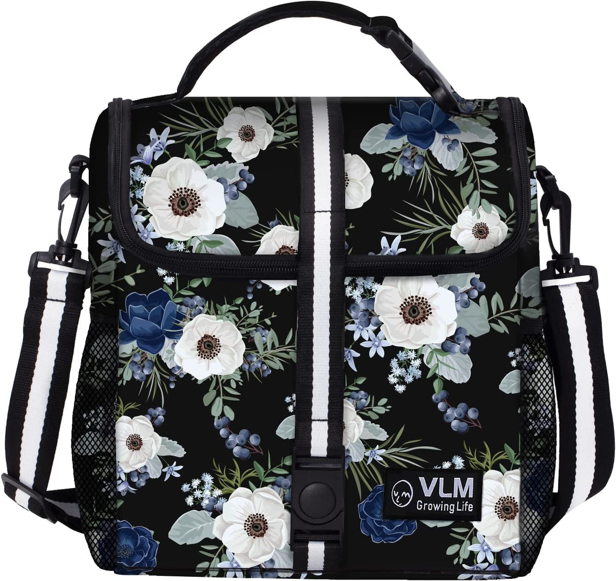 VLM Lunch Box for Women, Insulated Lunch Bag Women, Cute Floral Lunch Tote