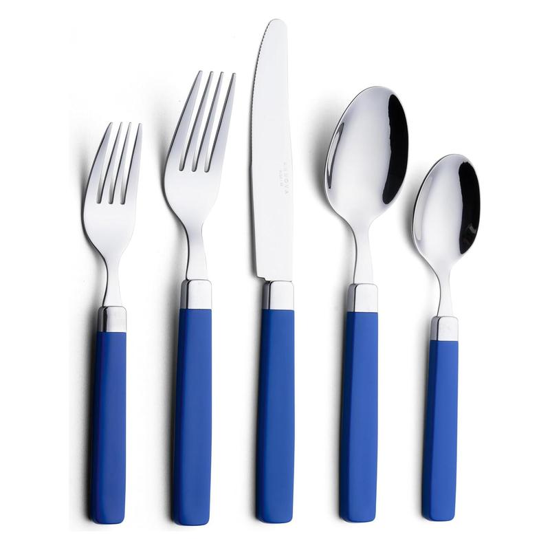 Silverware Set Stainless Steel Colorful Tableware Kitchen Flatware Set Utensils, Includes Dinner , Forks, Spoons & Dessert Spoons (Turquoise, 16 count)