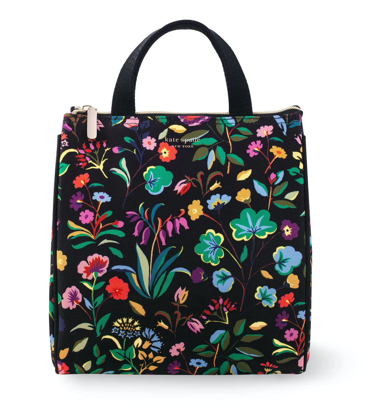 Kate Spade New York, Portable Soft Cooler Lunch Bag with Silver Insulated Interior Lining and Storage Pocket, Joy Dot