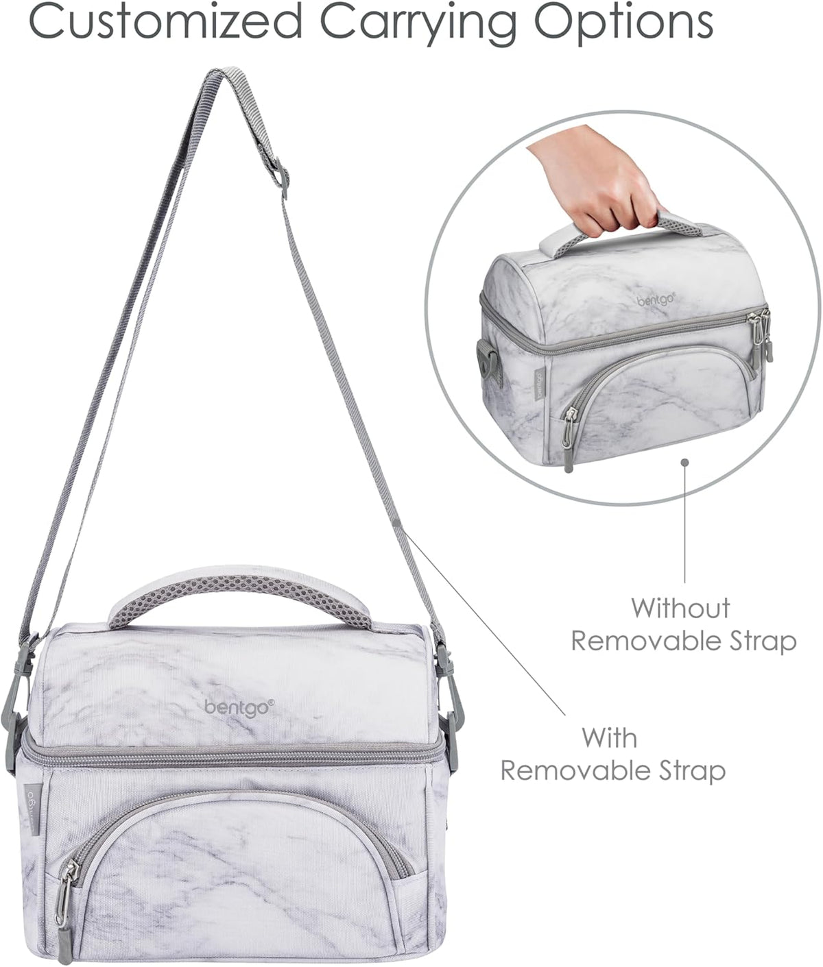 Bentgo Deluxe Insulated Lunch Bag with Adjustable Strap & Outer Pocket