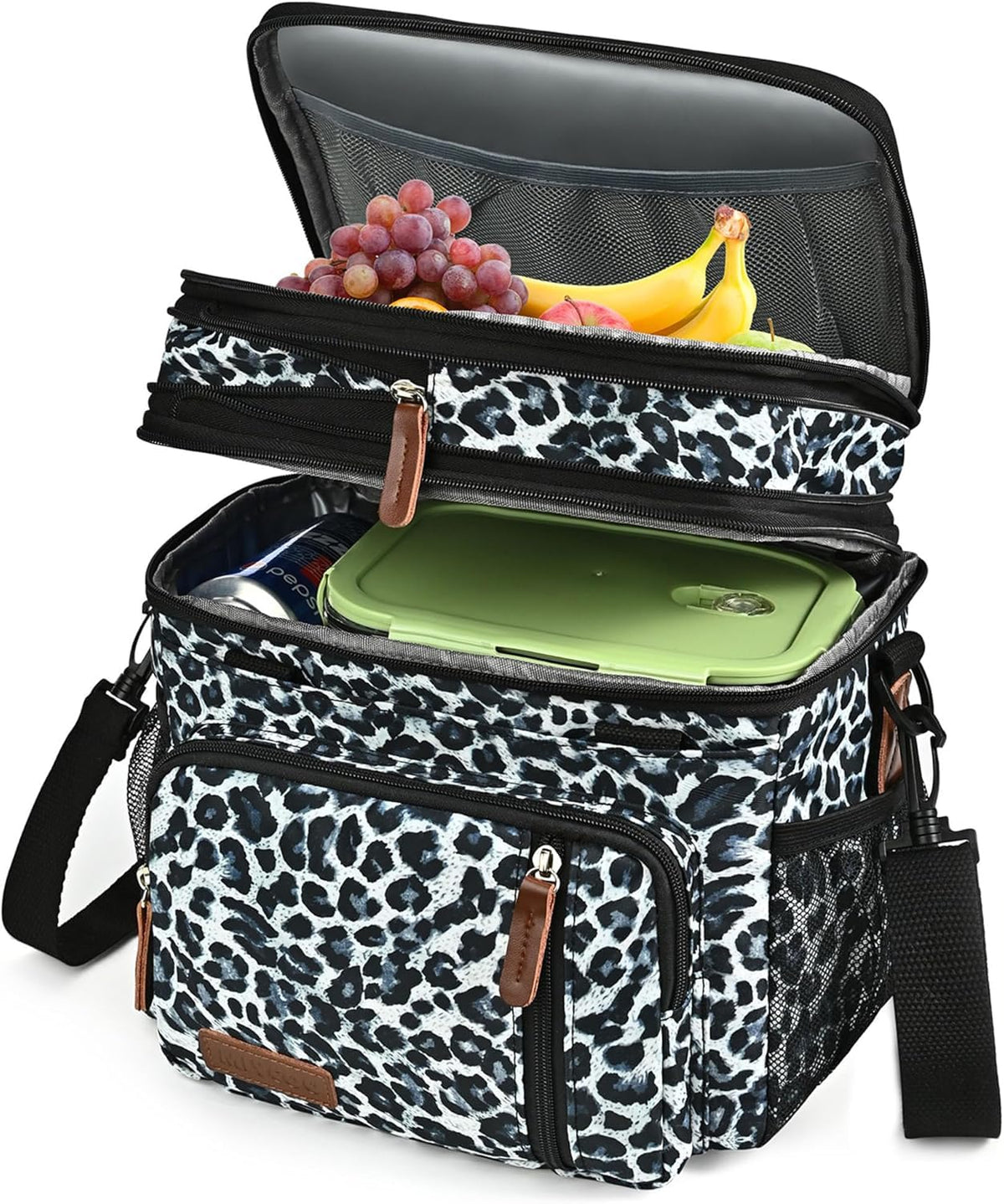 MIYCOO Lunch Bag & Lunch Box for Men Women, Double Deck & Leakproof