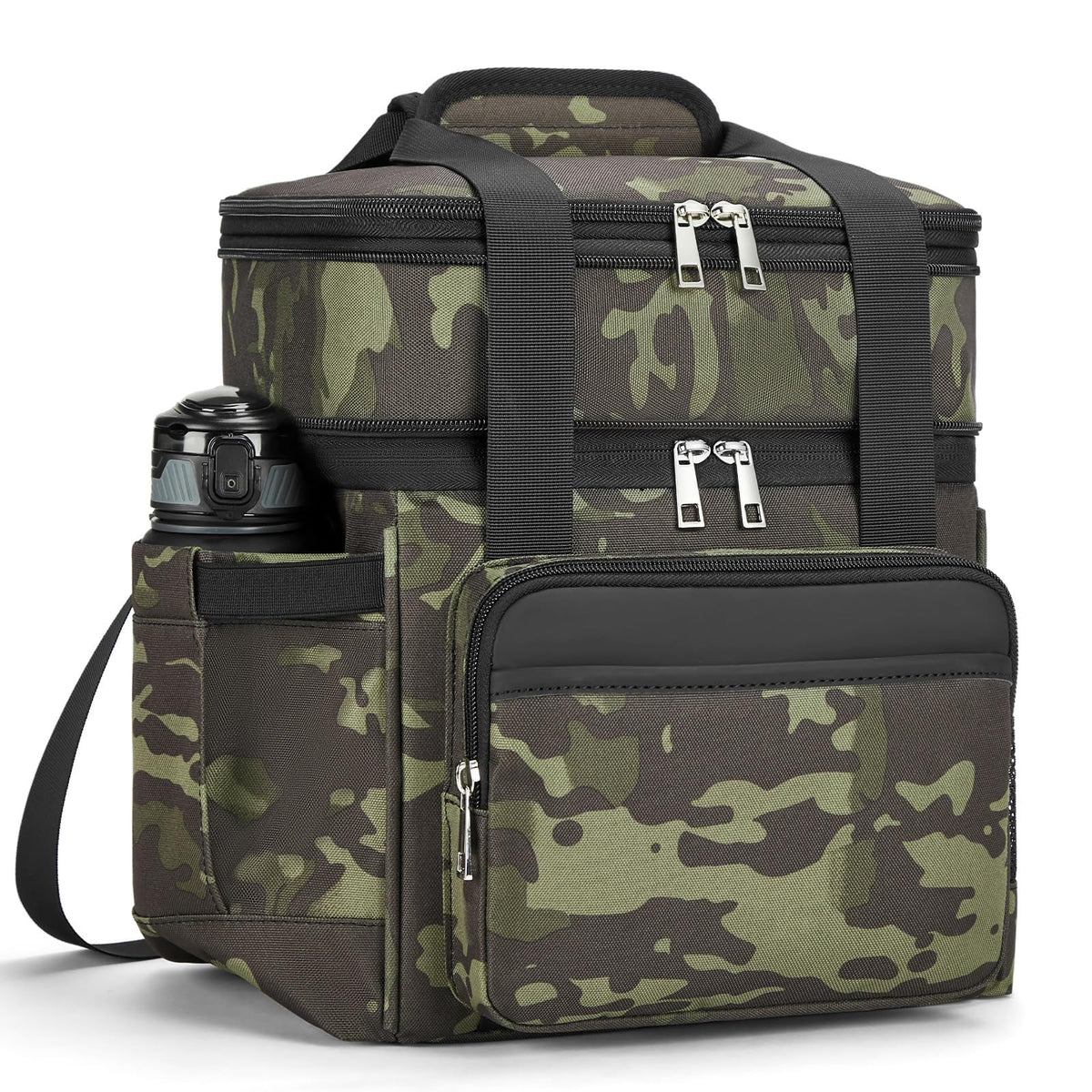 holuxer Lunch Bag & Lunch Box for Men Women - Large Double Deck Soft