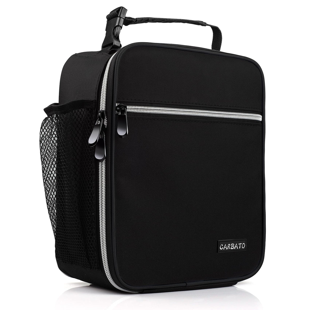 Lunch Bag, Durable Insulated Lunch Box Reusable Adults Tote Bag Lunch Bag Durable Reusable for Adults (Black-White)