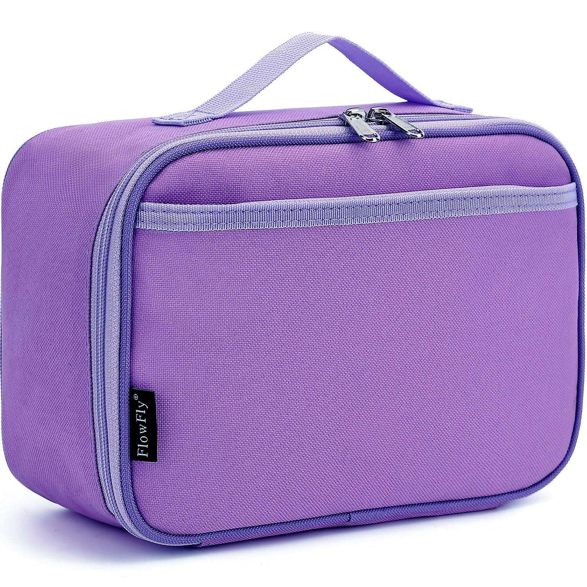 FlowFly Kids Lunch box Insulated Soft Bag Mini Cooler Back to School Thermal Meal Tote Kit for Girls, Boys,Cyan