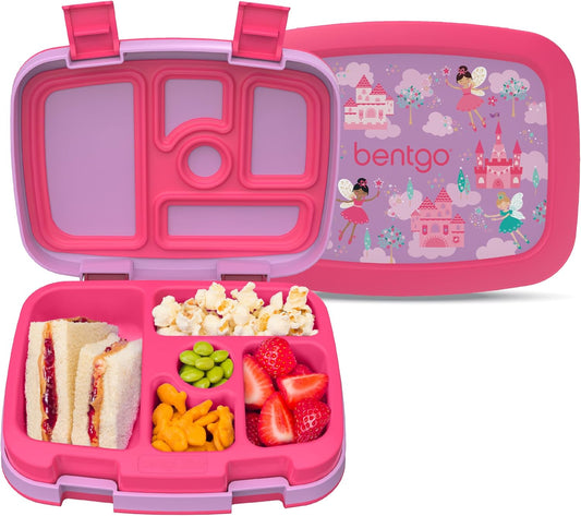 Bentgo Kids Prints Leak-Proof 5-Compartment Bento-Style Kids Lunch Box