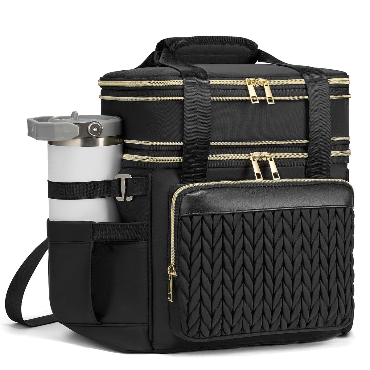 Expandable Lunch Box for Men Durable Leakproof Insulated Lunch Bag 24Cans