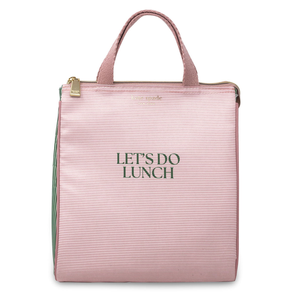 Kate Spade New York, Portable Soft Cooler Lunch Bag with Silver Insulated Interior Lining and Storage Pocket, Joy Dot