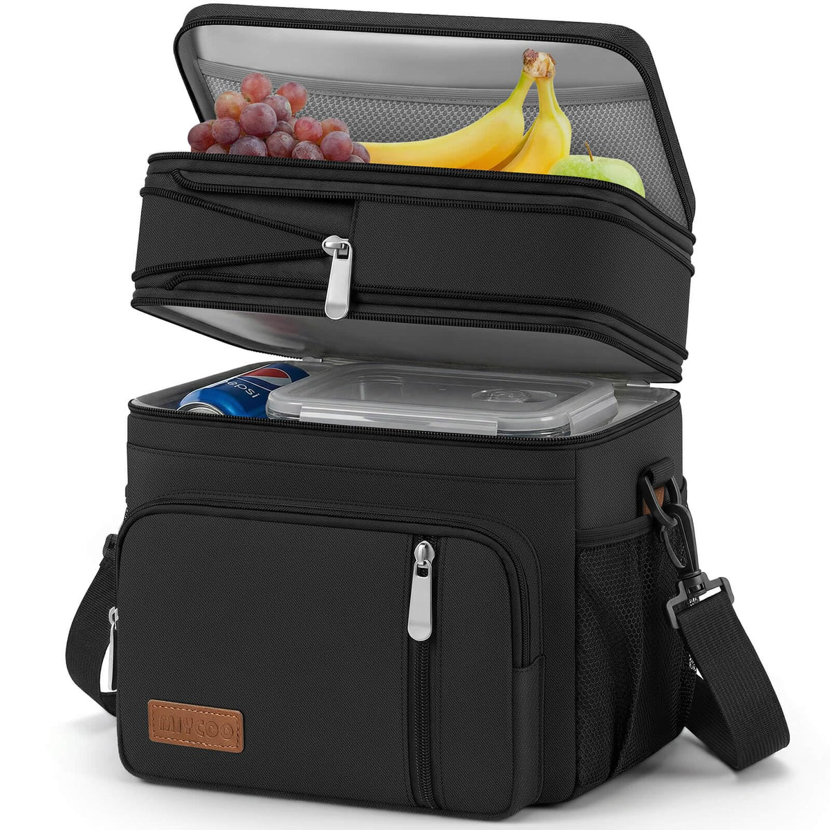 MIYCOO Lunch Bag & Lunch Box for Men Women, Double Deck & Leakproof