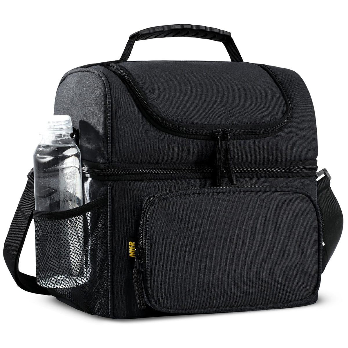 MIER Men's Insulated Lunch Box Large Lunch Bag Cooler for Outdoor Dark Gray