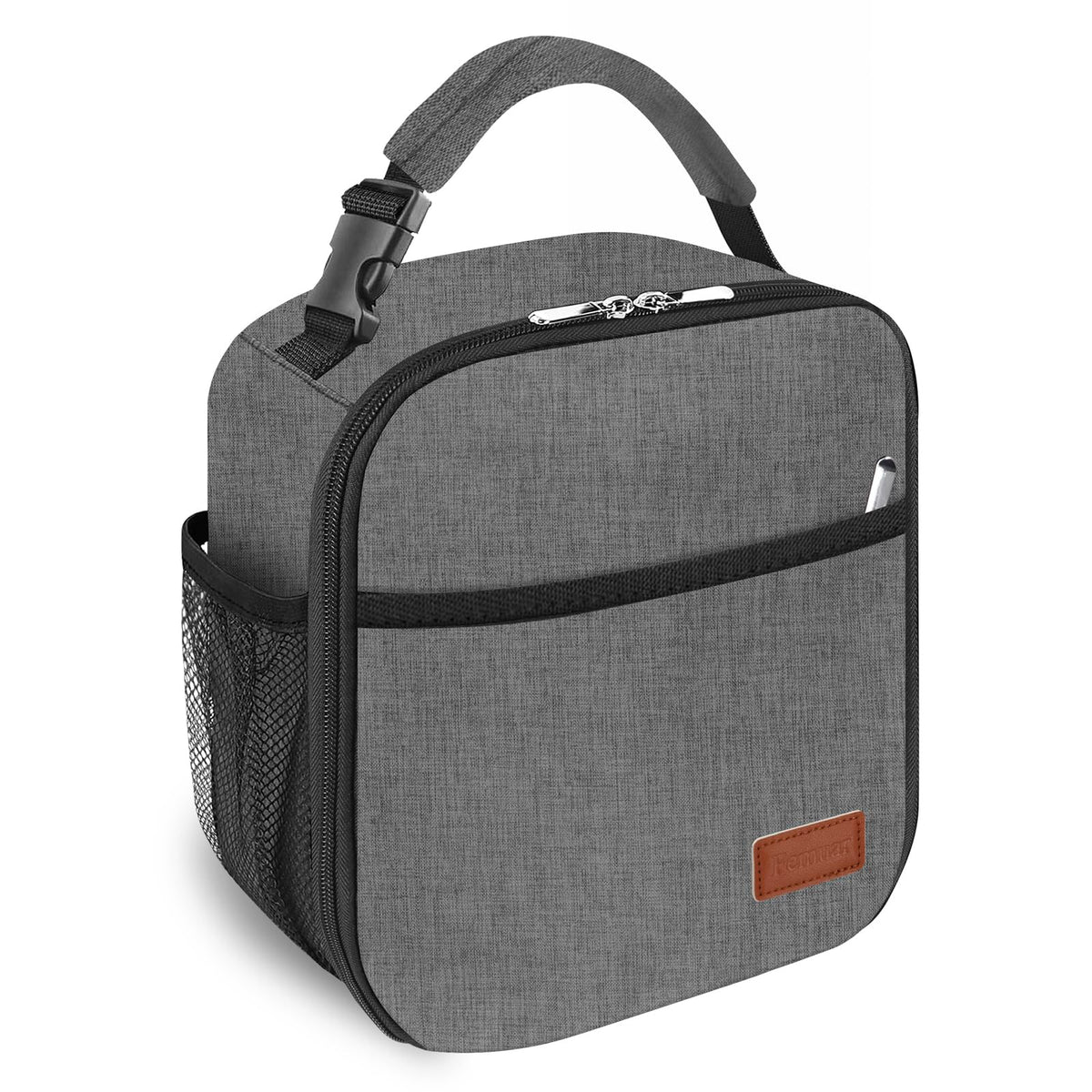 Femuar Lunch Box for Men Women Adults, Small Lunchbox for Work Picnic - Reusable Lunch bag Portable Lunch tote, Black
