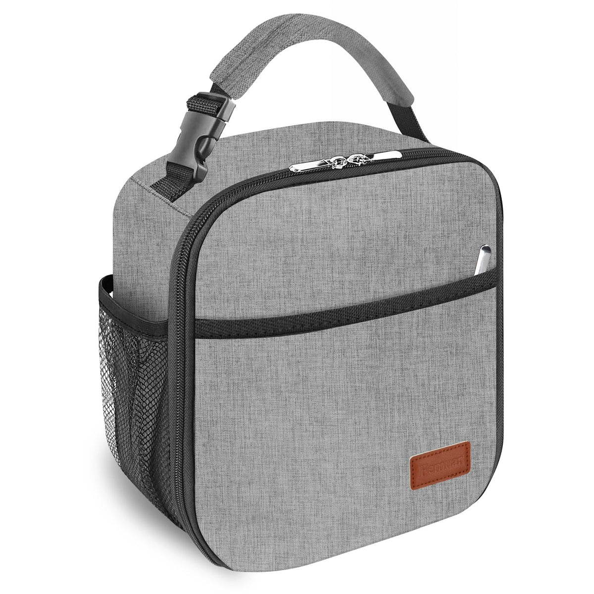 Femuar Lunch Box for Men Women Adults, Small Lunchbox for Work Picnic - Reusable Lunch bag Portable Lunch tote, Black