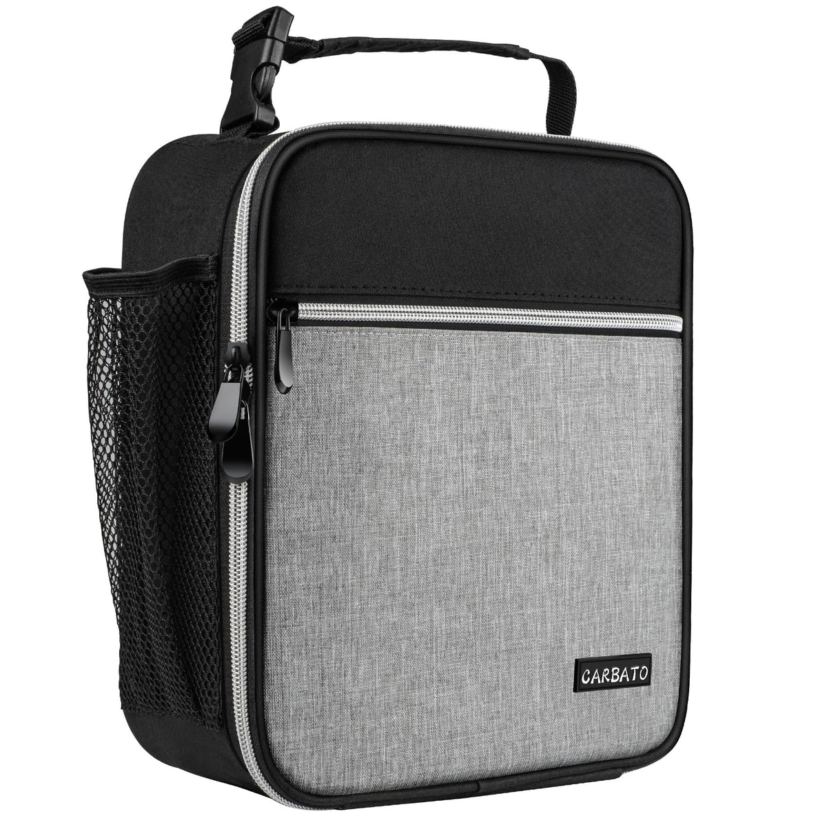Lunch Bag, Durable Insulated Lunch Box Reusable Adults Tote Bag Lunch Bag Durable Reusable for Adults (Black-White)