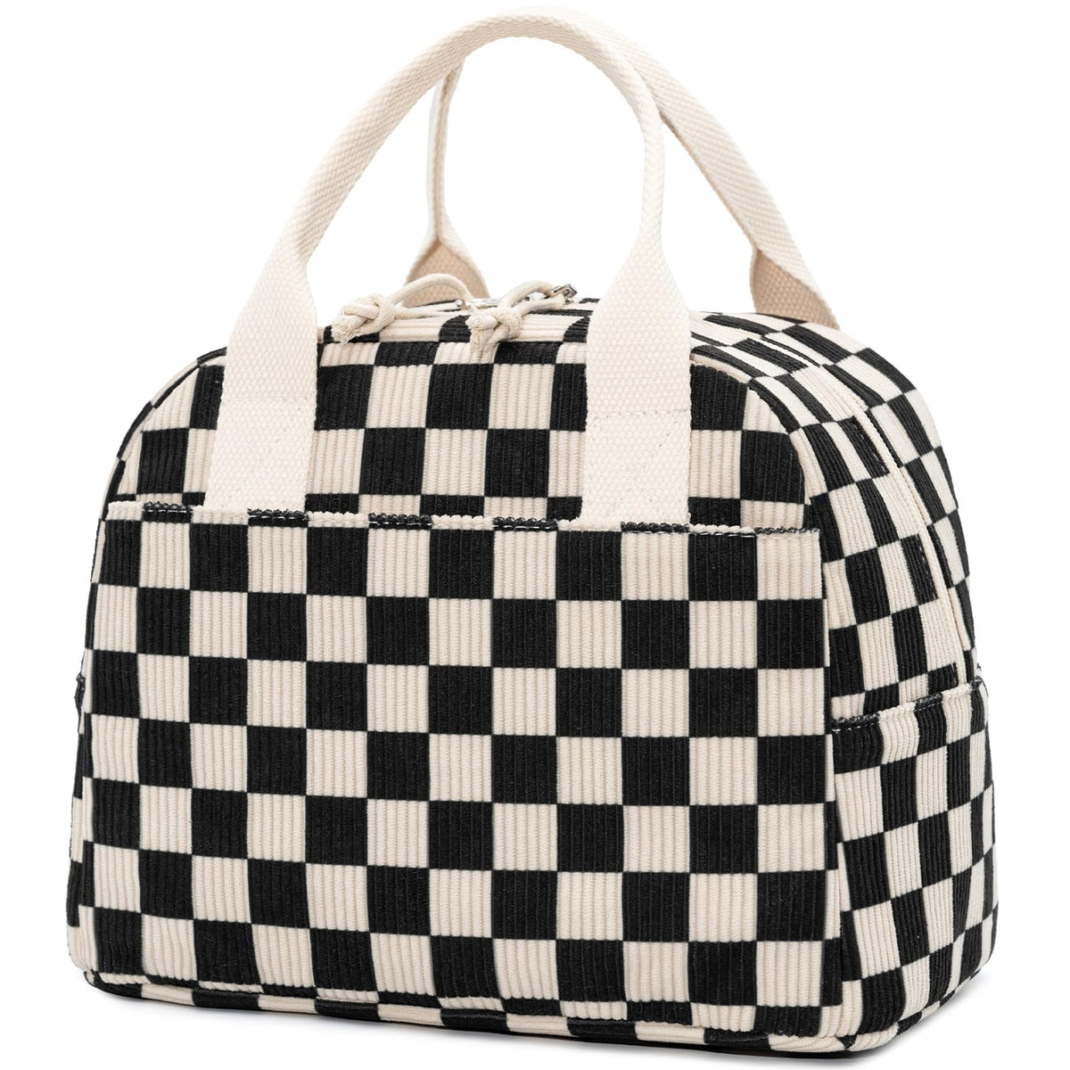 LOVELYWIND Lunch Box for Women,Insulated Lunch Bag,Green Stripe14-Can(9L)