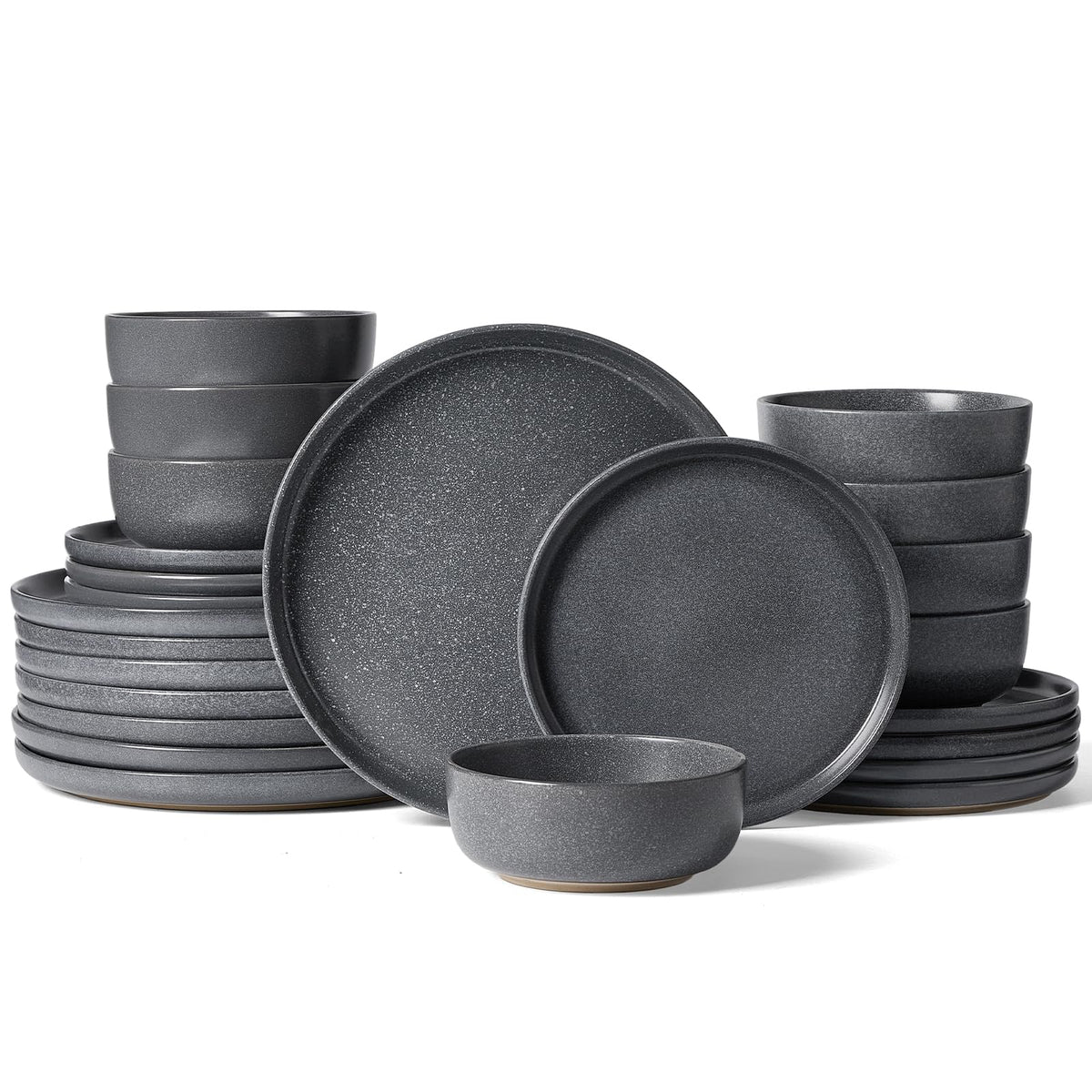 Famiware Milkyway 12-Piece Stoneware Dinnerware Set, White