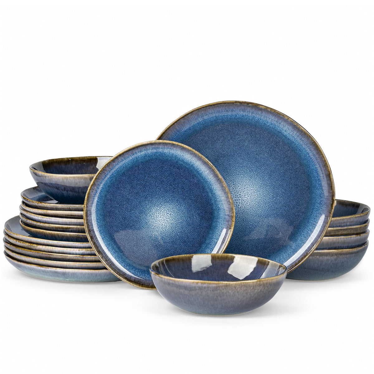 AmorArc Ceramic Dinnerware Sets for 8, 24Pcs Plates and Bowls Sets Dishes