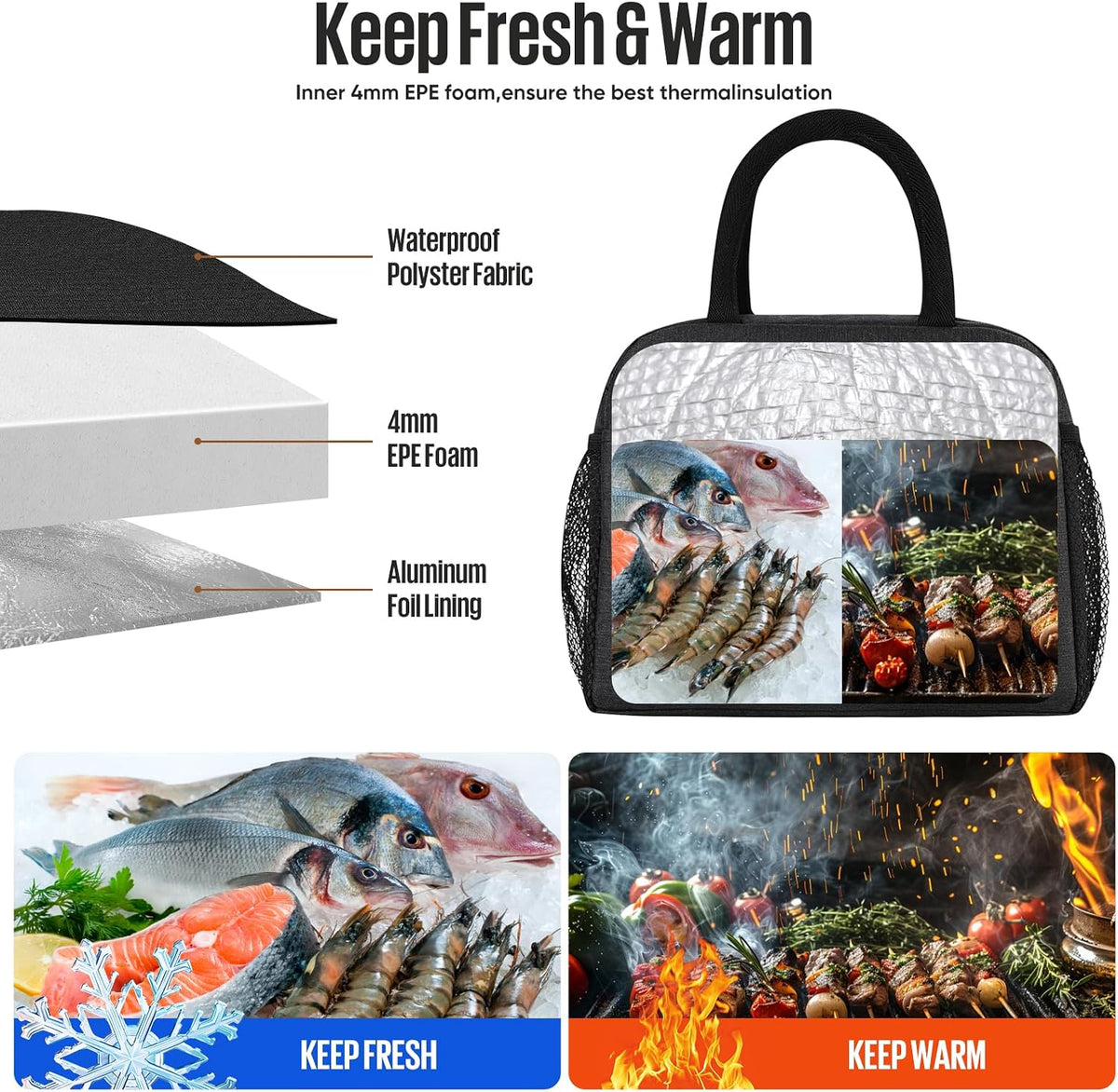 douyadady Lunch Bag&Box Women/Men Insulated&Reusable