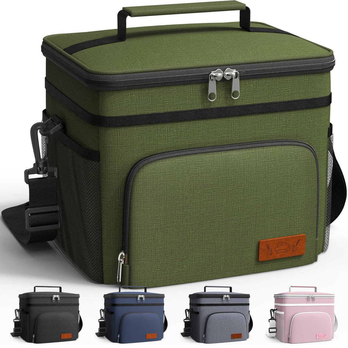 HOTOR Insulated Lunch Box Men Women Leak-Proof Cooler Lunch Bag 15L