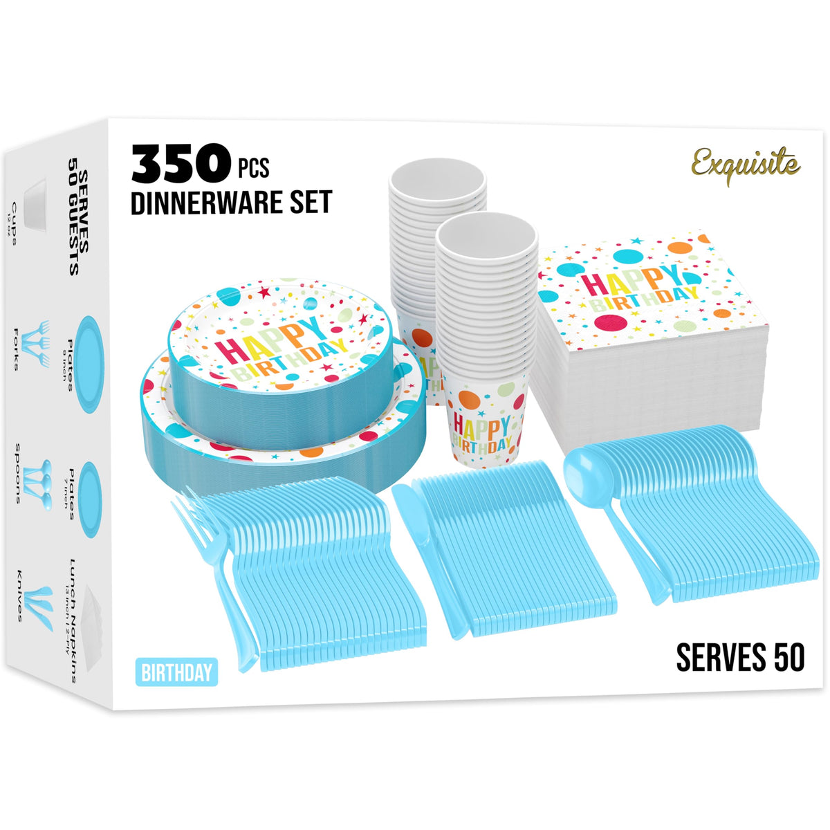 Exquisite 350 Pcs Black Plates and Napkins Party Supplies Plate Sets