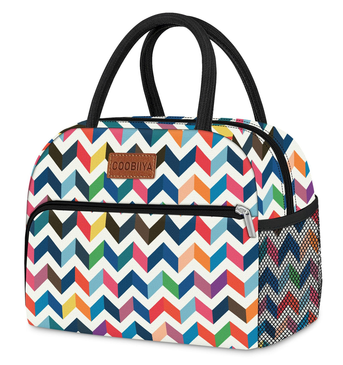 Coobiiya Lunch Bag Lunch Box for Women Men, Reusable Cute Corduroy Lunchbag - Leakproof, Insulated LunchBox Tote with Large Capacity, Dot