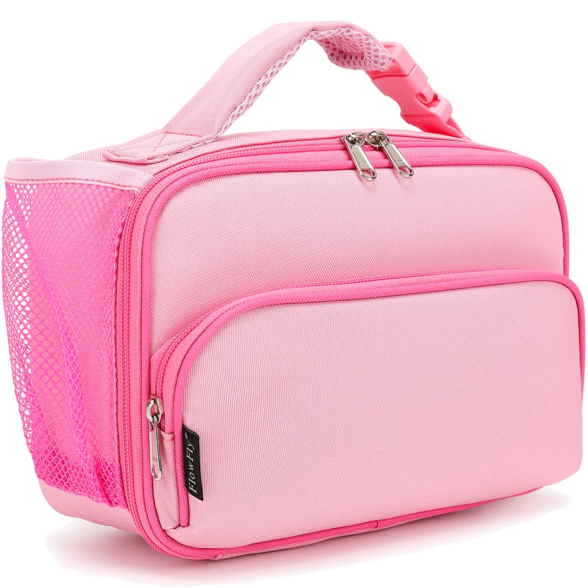 FlowFly Kids Lunch box Insulated Soft Bag Mini Cooler Back to School Thermal Meal Tote Kit for Girls, Boys,Cyan