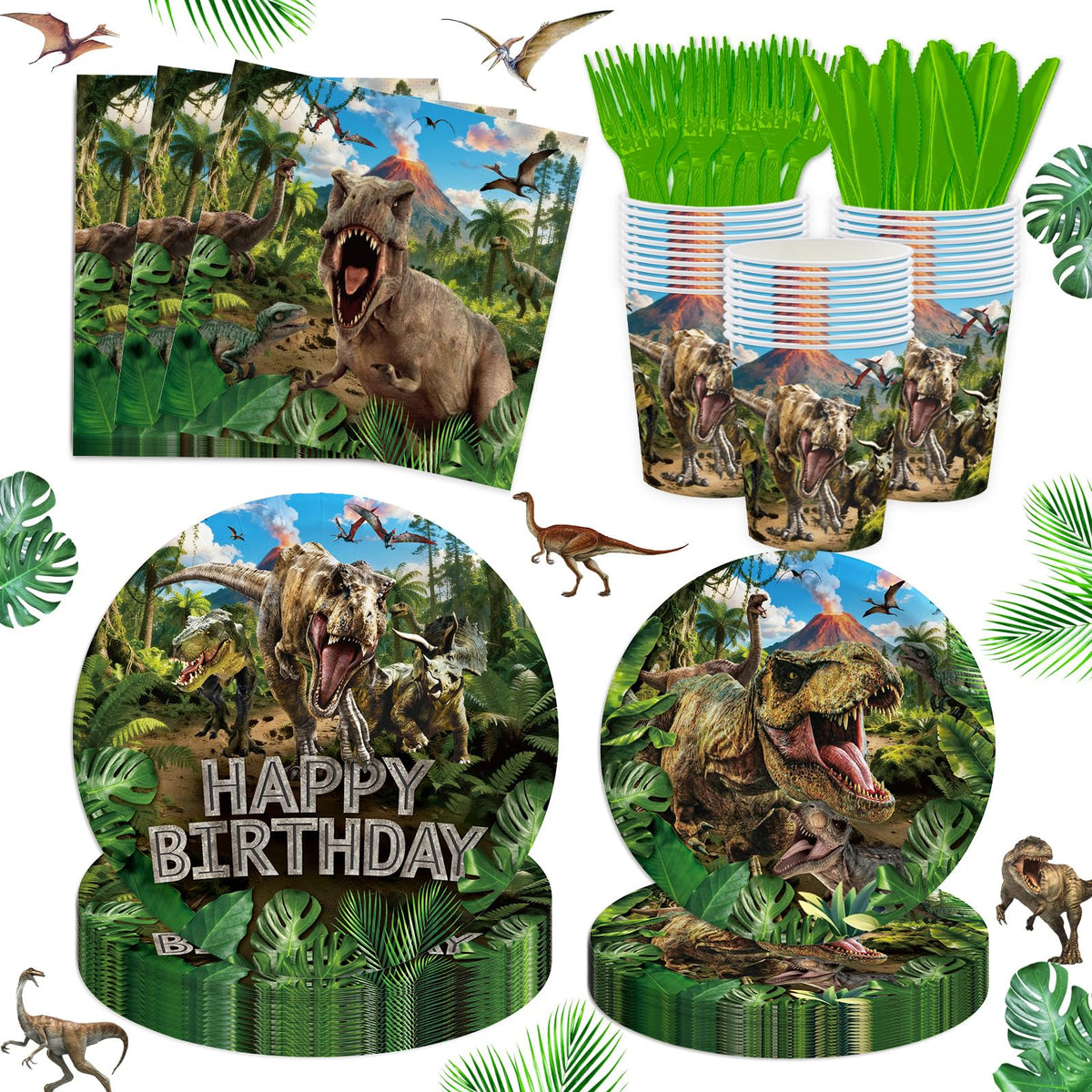 270pcs Cartoon Birthday Party Supplies Cow Themed Happy Birthday Tableware Set Yellow Party Plates and Napkins Kit Party Party Serves 30 Guests