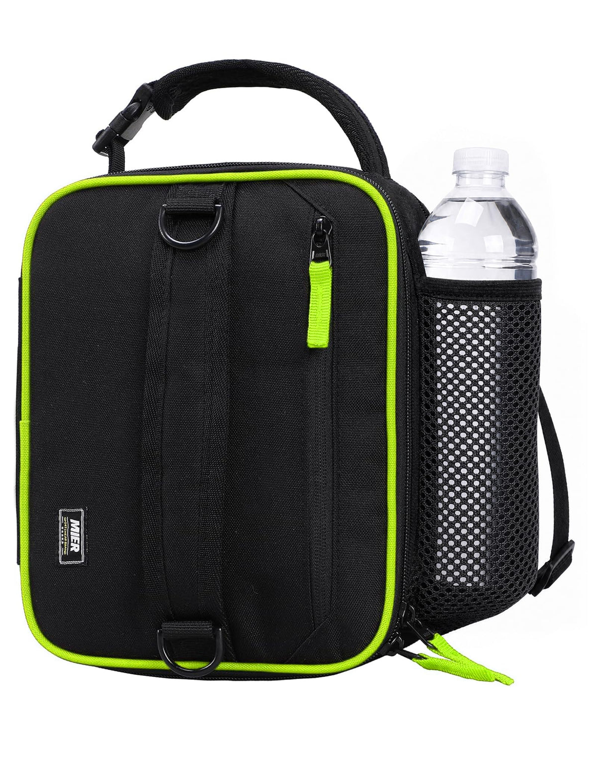 MIER Expandable Small Lunch Box for Men Women Kids to Work School, Black