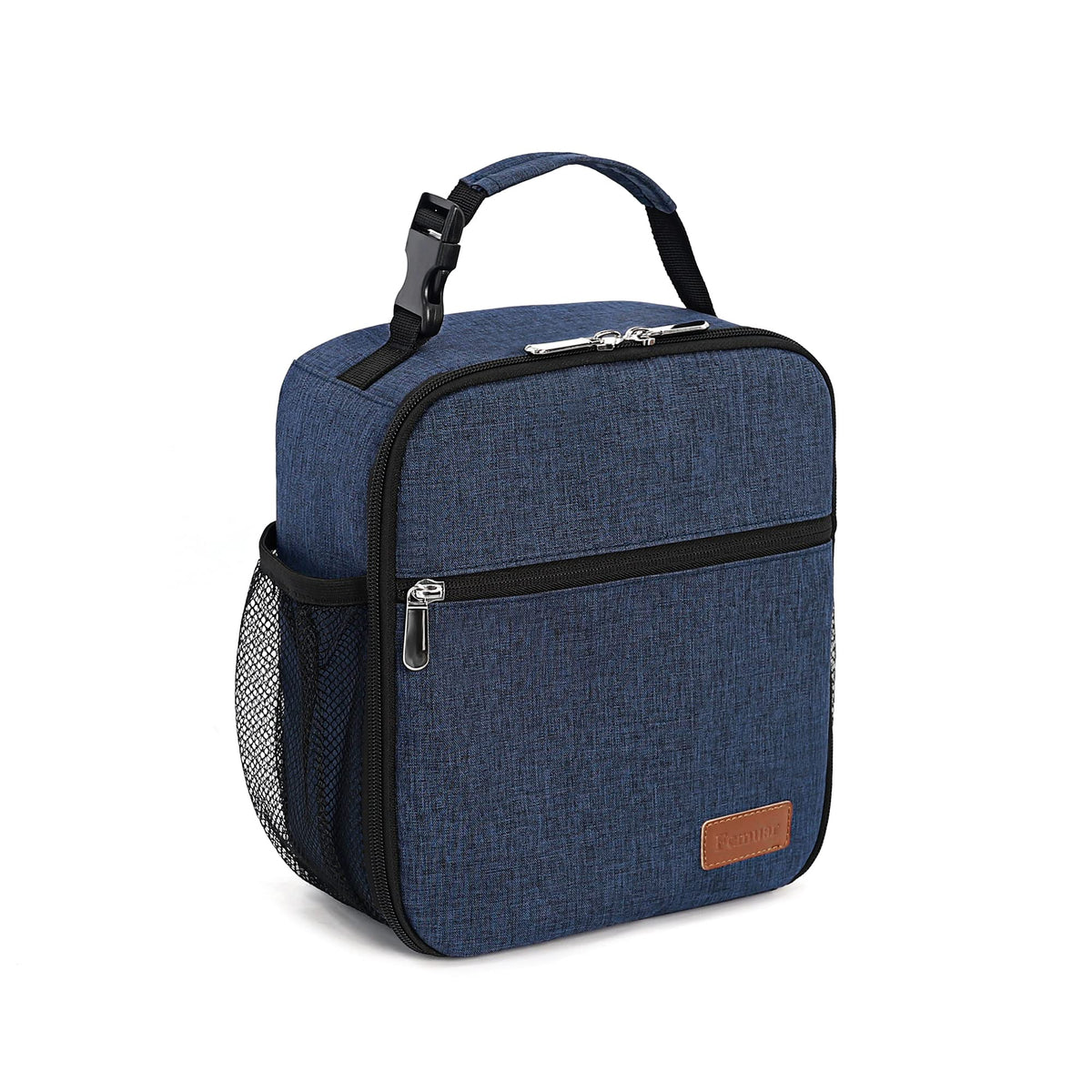 Femuar Lunch bag for Men Women Adults Small for Office Work Picnic - Reusable Portable Lunchbag, Black