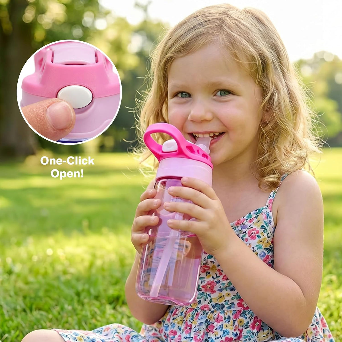 HOMEKOL Bento Lunch Box Set for Kids, Pink