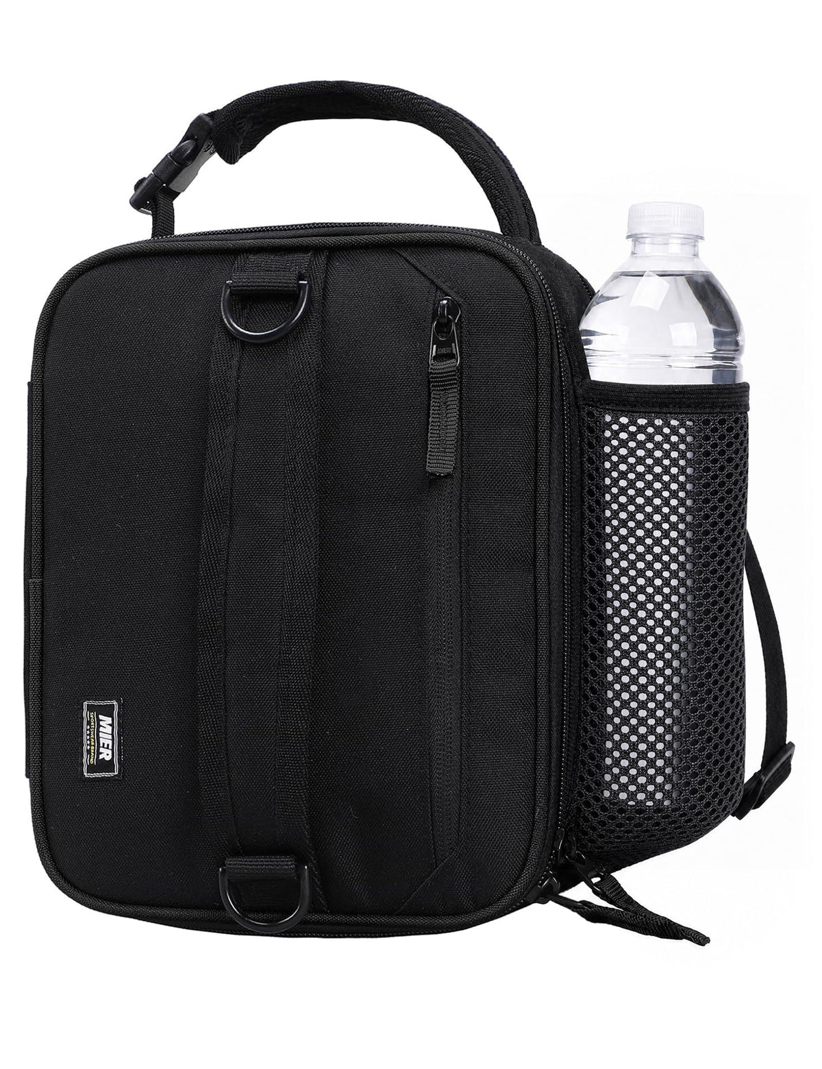 MIER Expandable Small Lunch Box for Men Women Kids to Work School, Black
