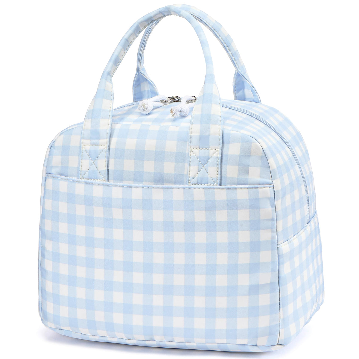 LOVELYWIND Lunch Box for Women,Insulated Lunch Bag,Green Stripe14-Can(9L)