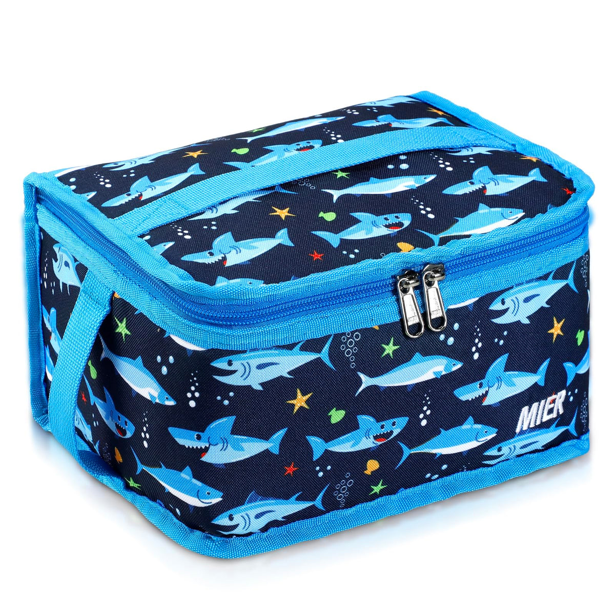 MIER Small Lunch Bag for Kids & Adults Compact Insulated Lunch Box, Black