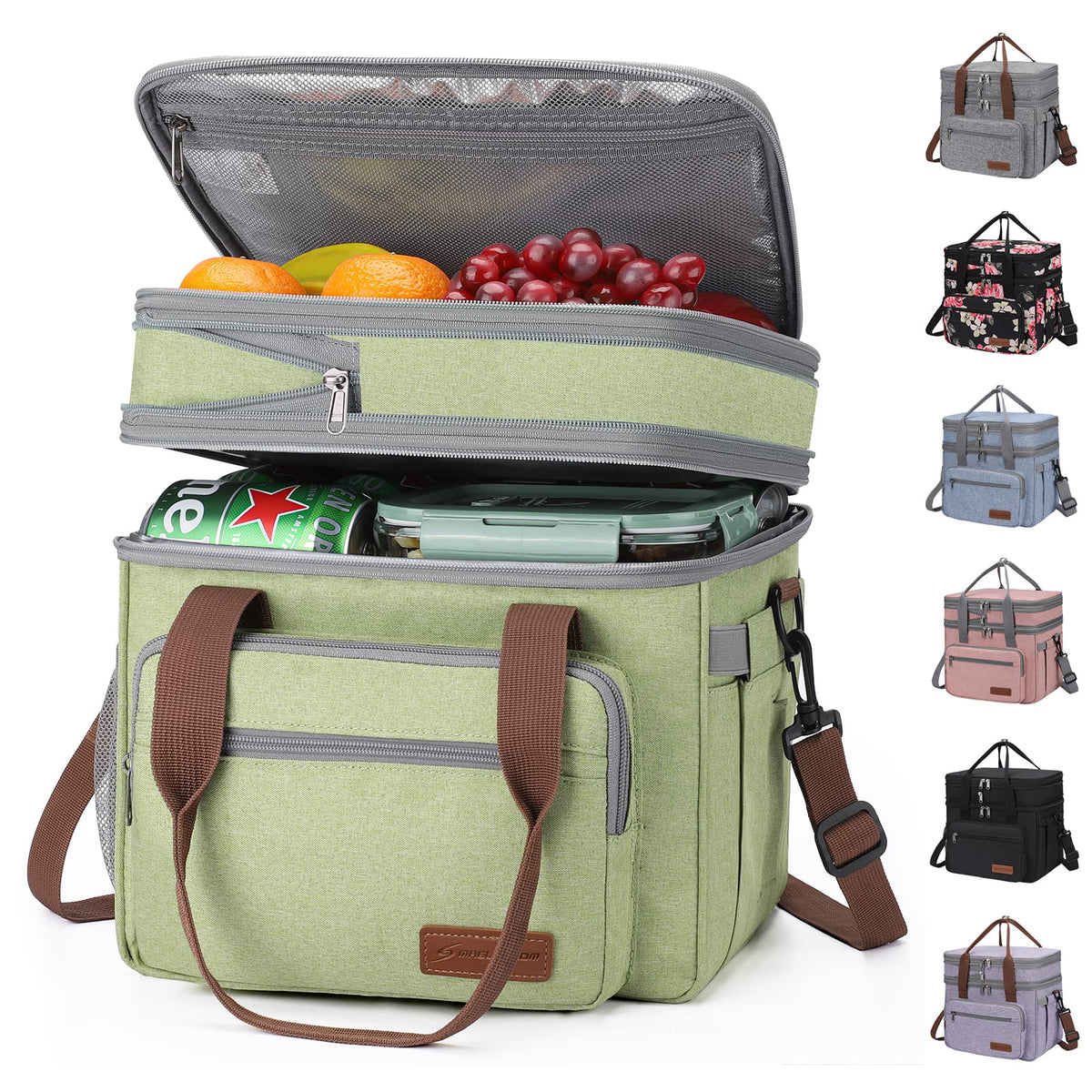 Maelstrom 23L Insulated Lunch Box, Expandable Double Deck Cooler Bag