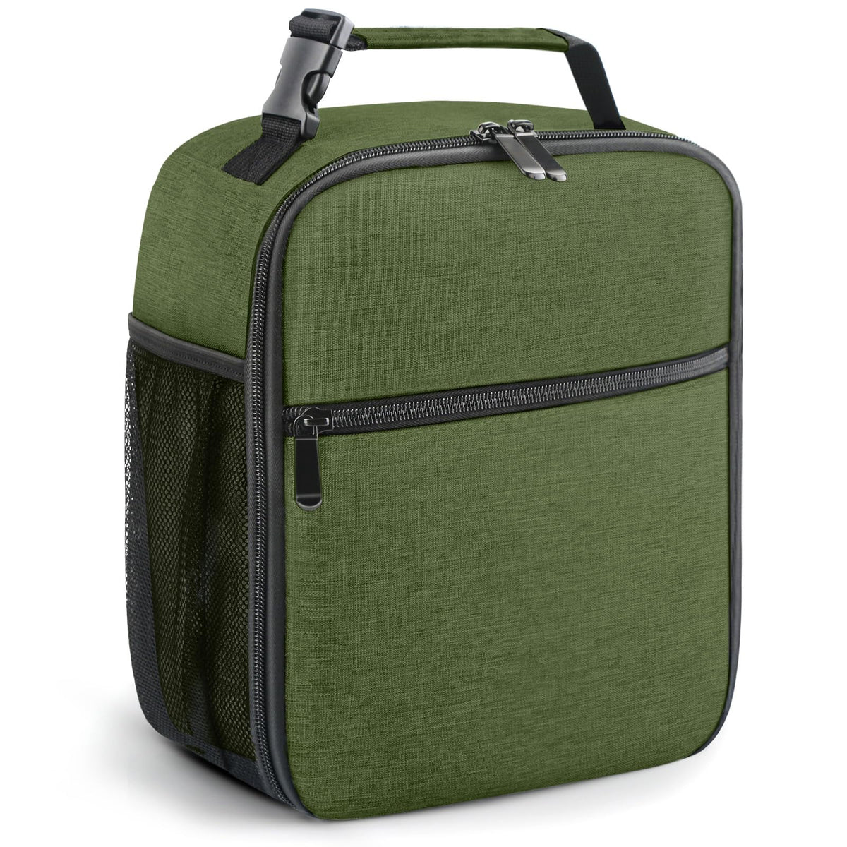 Lunch Bag for Men/Women, Reusable Lunchbox for Adult, Small Insulated Lunch box, Lunch Tote Bag for Office, Work, Picnic - Grey